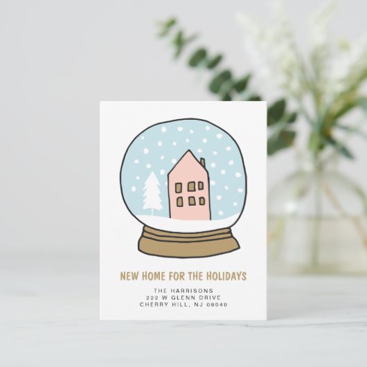 Kerst Nieuwe Thuis Feestdagenkaart (Staand voorkant)