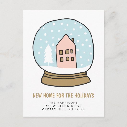 Kerst Nieuwe Thuis Feestdagenkaart (Voorkant)