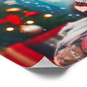 Kerst Nieuwfoundlander Puppy Poster (Hoek)