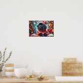 Kerst Nieuwfoundlander Puppy Poster (Keuken)