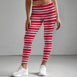 Kerst nieuwigheid roze rode hand getekende streep  leggings<br><div class="desc">Leggings Ontworpen met behulp van mijn originele artistieke handgetekende funky scheve roze en rode streep die een draai geeft aan het klassieke strippatroon, zijn deze gewaagde nieuwigheidspatronen een leuke manier om je unieke stijl af te shows met een grillige touch en te coördineren met mijn originele mixed media eigenzinnige elf-ontwerp....</div>