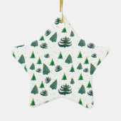 Kerst Nieuwjaar Bomen Star Ornament (Achterkant)