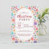 Kerst Nieuwjaar Borrel Brunch Feest Kaart (Staand voorkant)