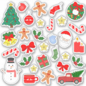 Kerst Nieuwjaar Cozy Winter Scrapbook Planner Sticker (Voorkant)