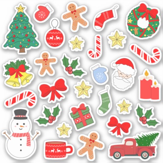 Kerst Nieuwjaar Cozy Winter Scrapbook Planner Sticker (Voorkant)