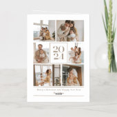 Kerst & Nieuwjaar Gevouwen Folie Wenskaart (Achterkant)