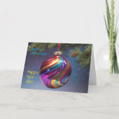 Kerst Nieuwjaar Gevouwen Wenskaart Kaart (Voorkant)