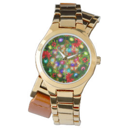 Kerst & Nieuwjaar Gold Wrap-Around polshorloge Horloge