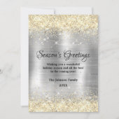 Kerst nieuwjaar metallic zilver goud glitter (Voorkant)