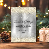 Kerst nieuwjaar metallic zilver goud glitter