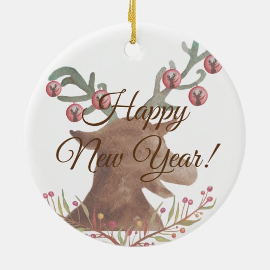 Kerst, Nieuwjaar Sneeuwvlokken Ornament (Achterkant)