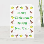 Kerst Nieuwjaar Wenskaart Feestdagen Kaart (Voorkant)