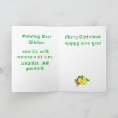 Kerst Nieuwjaar Wenskaart Feestdagen Kaart (Binnen)