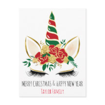 Kerst Nieuwjaar Winter Eenhoorn