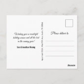 Kerst nieuwjaar zilver roos gouden glitter druppel briefkaart (Achterkant)