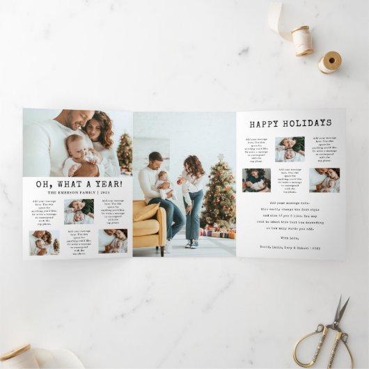Kerst Nieuwsbrief Trifold Kaart (Binnen)