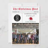 Kerst Nieuwsbrief Zakelijk Feestdagenkaart (Voorkant)