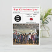 Kerst Nieuwsbrief Zakelijk Feestdagenkaart (Staand voorkant)