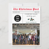 Kerst Nieuwsbrief Zakelijk Feestdagenkaart (Voorkant)