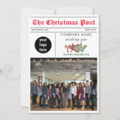 Kerst Nieuwsbrief Zakelijk Feestdagenkaart (Voorkant)