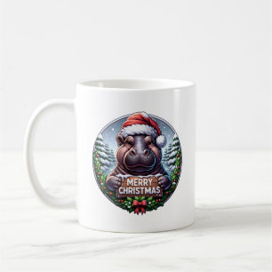 Kerst Nijlpaard Koffiemok