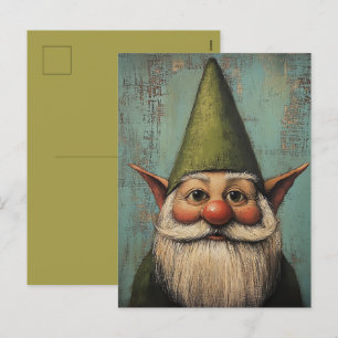 Kerst Nisse - Traditionele Noordse Kerstkunst Feestdagenkaart