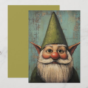 Kerst Nisse - Traditionele Noordse Kerstkunst Feestdagenkaart