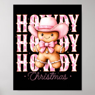 Kerst Nk Gebruinebrood Cowboy Cowgirl Howdy West Poster