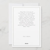 Kerst Noel Rustieke Minimal Holly Greenery Feestdagenkaart (Achterkant)