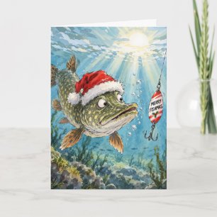 Kerst-Noordelijke Snoek in Oceaanwater Kaart