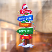 Kerst Noordpool Bord Raamsticker (Vel 2)