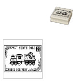 Kerst Noordpool Express Levering Fun Rubberstempel (Gestempeld)