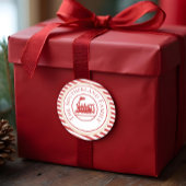 Kerst Noordpool Express trein gepersonaliseerd Ronde Sticker