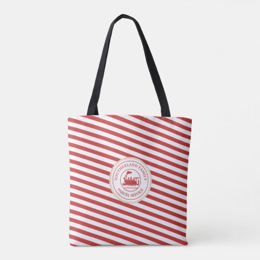 Kerst Noordpool Express trein pakketdienst Tote Bag (Achterkant)