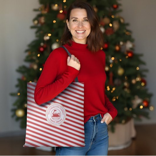 Kerst Noordpool Express trein pakketdienst Tote Bag