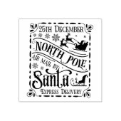 Kerst Noordpool Kerstman Express Rubberstempel (Afrduk)