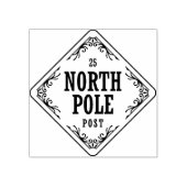 Kerst Noordpool Post Feestelijk Rubberstempel (Afrduk)