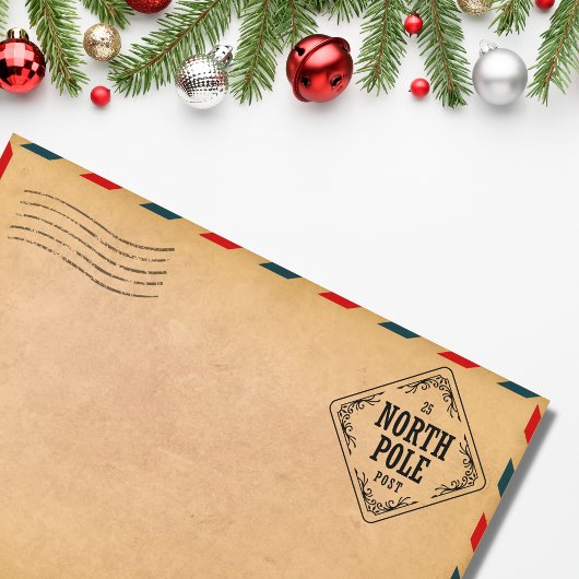 Kerst Noordpool Post Feestelijk Rubberstempel
