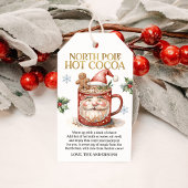 Kerst Noordpool Santa Hot Cocoa Cadeaulabel