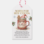 Kerst Noordpool Santa Hot Cocoa Cadeaulabel (Achterkant)