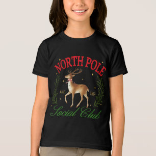 Kerst Noordpool sociale club rendieren Tri-Blend Shirt
