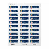 Kerst Noordpool Teken Party Adresetiketten Etiket (Full Sheet)