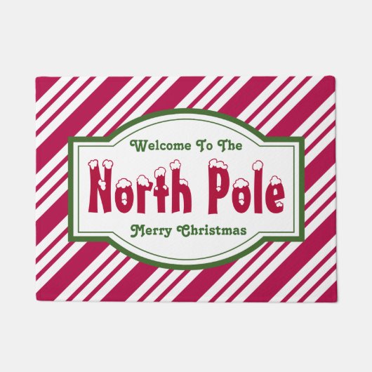 Kerst-Noordpool-welkomstdeurmat Deurmat (Voorkant)