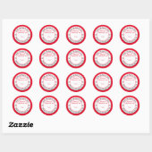 Kerst Noordpool Werkplaats Blank Ronde Sticker (Vel)