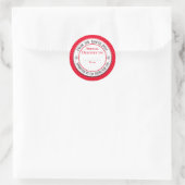 Kerst Noordpool Werkplaats Blank Ronde Sticker (Tas)