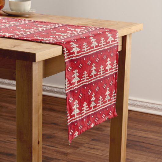 Kerst-noords kerstpatroon korte tafelloper (Voorbeeld)