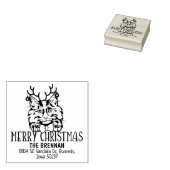 Kerst Noorse Boskat Retouradres Rubberstempel (Gestempeld)
