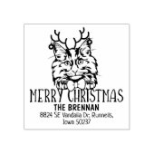 Kerst Noorse Boskat Retouradres Rubberstempel (Afrduk)