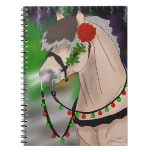 Kerst Noorse Fjordpaard Paardensport Kunst Notitieboek