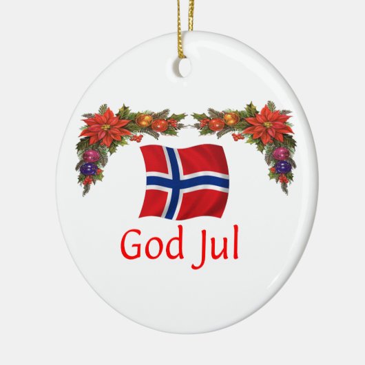 Kerst Noorwegen Keramisch Ornament (Links)